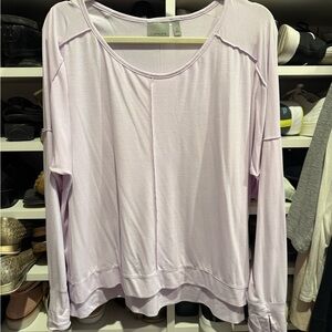 Athleta Light Lavender Long Sleeve Top